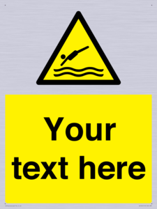 Custom Warning diving area